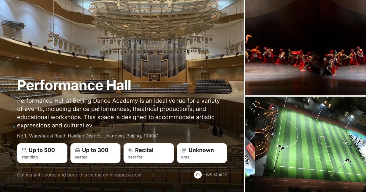Delta Performance Hall Performance Hall at Beijing Dance for Events | Hire Space