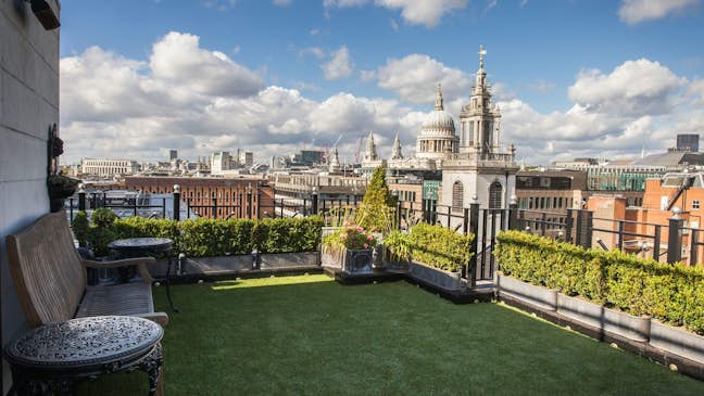 The roof terrace at Vintners' Hall