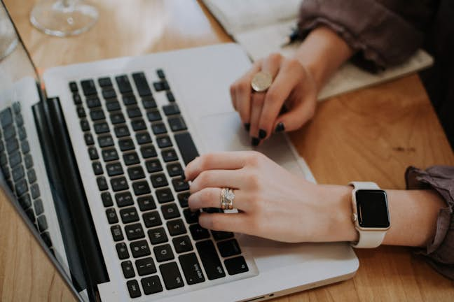 woman on laptop working