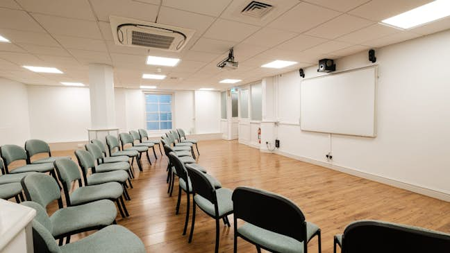 Conference set up in the Susannah Barford Room