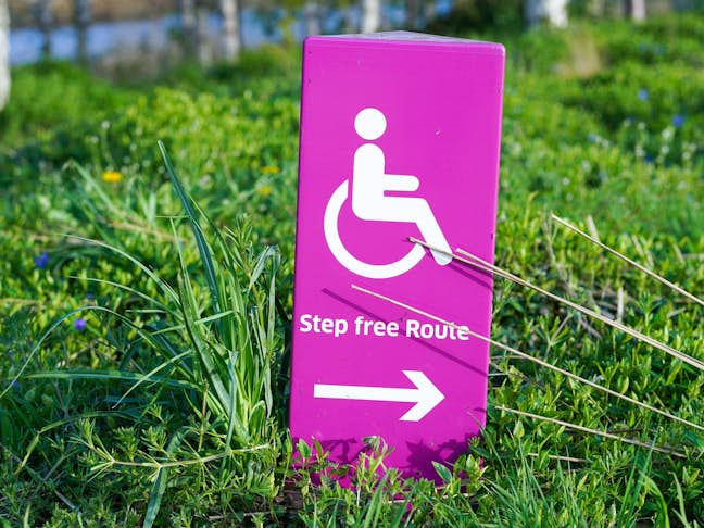 accessible route sign