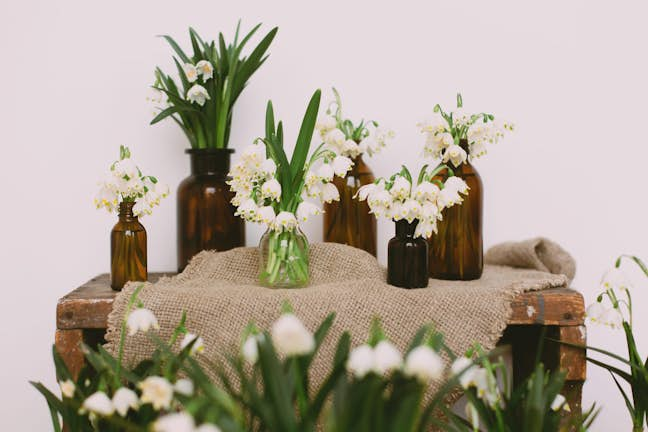 Table Vases using bottles