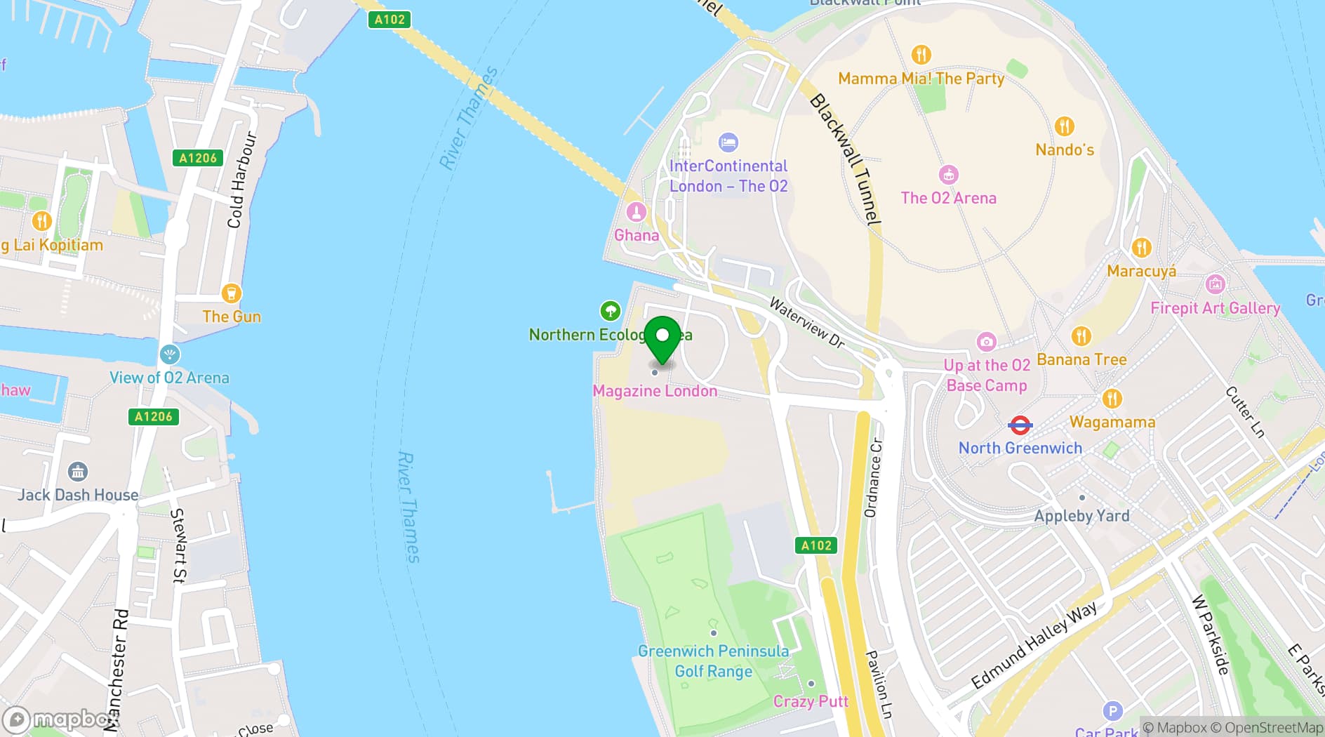 Map showing Magazine London