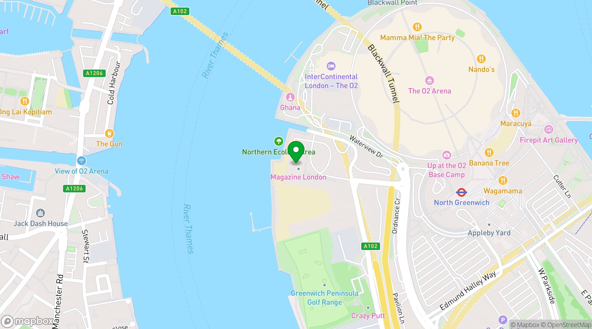 Map showing Magazine London
