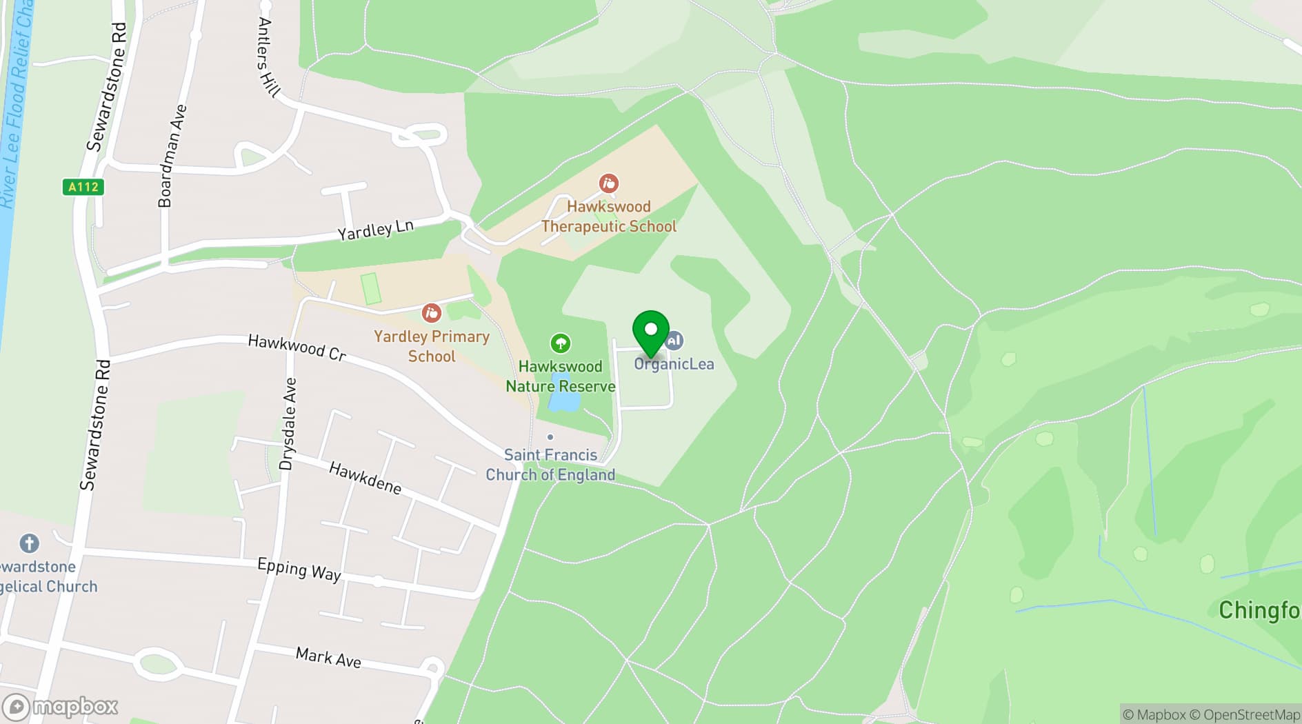 Map showing OrganicLea