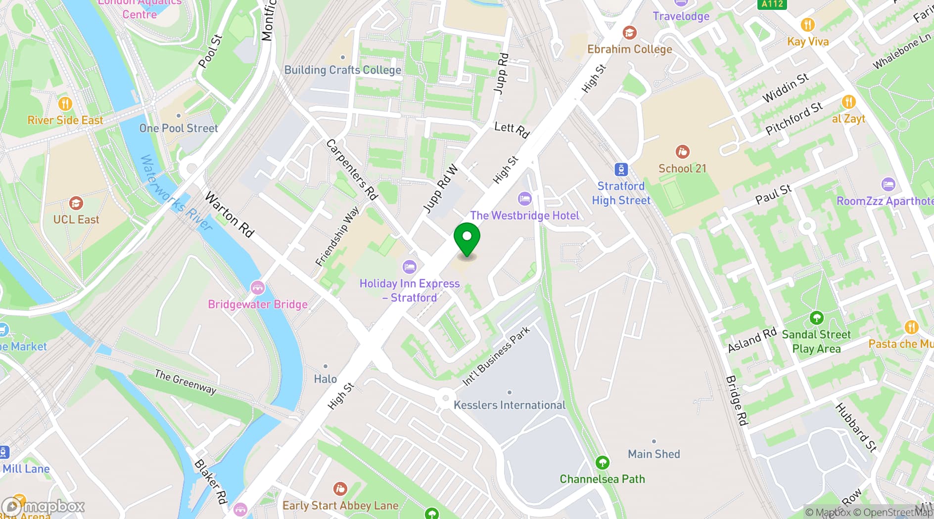 Map showing Mary Ward Centre