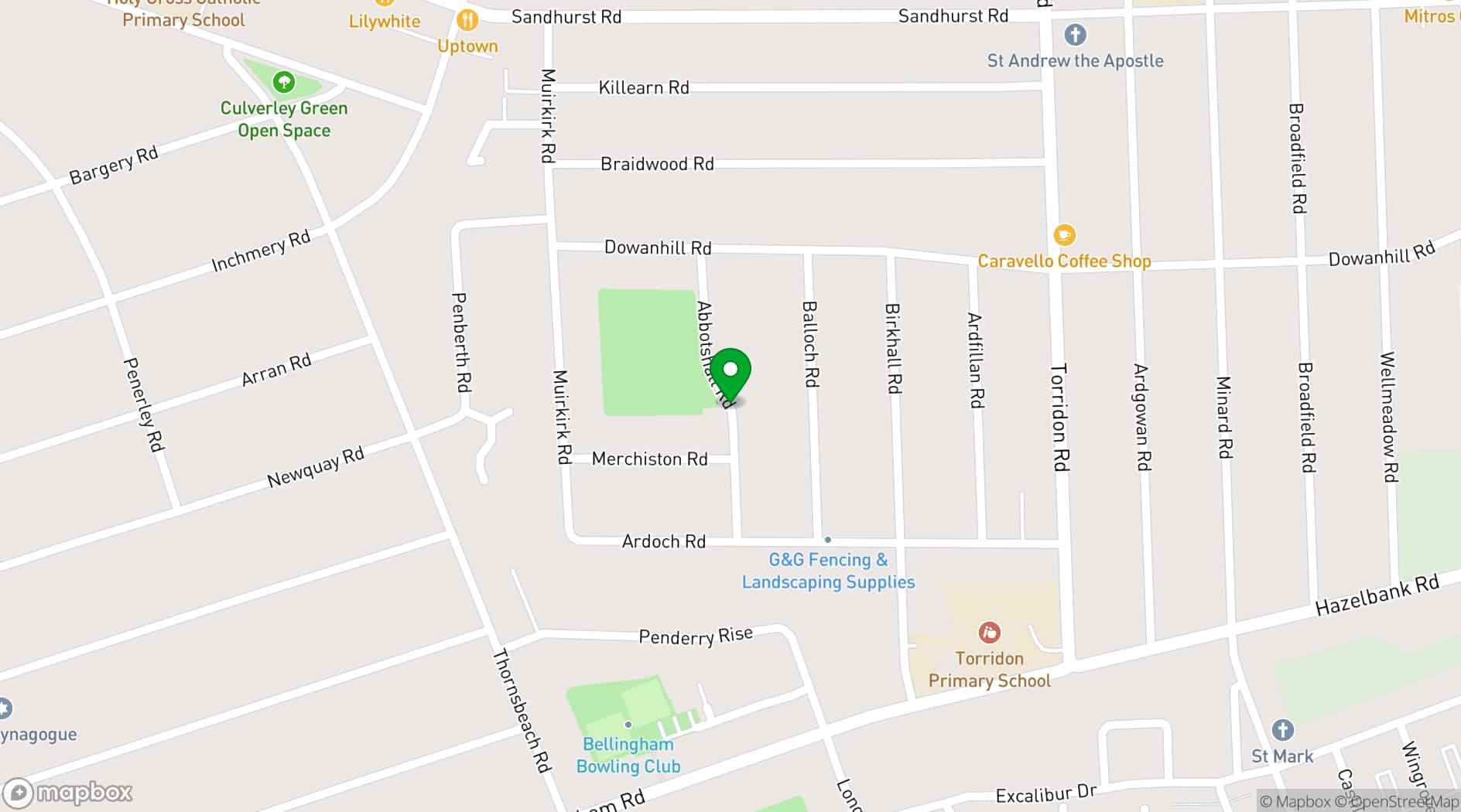 Map showing Abbotshall Healthy Lifestyle Centre