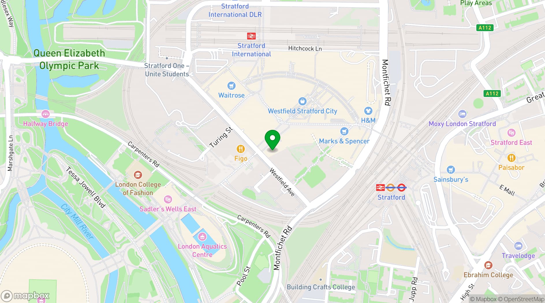 Map showing Cabana Stratford