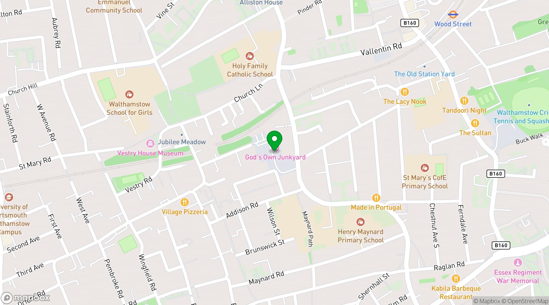 Map showing Mother's Ruin Gin Palace