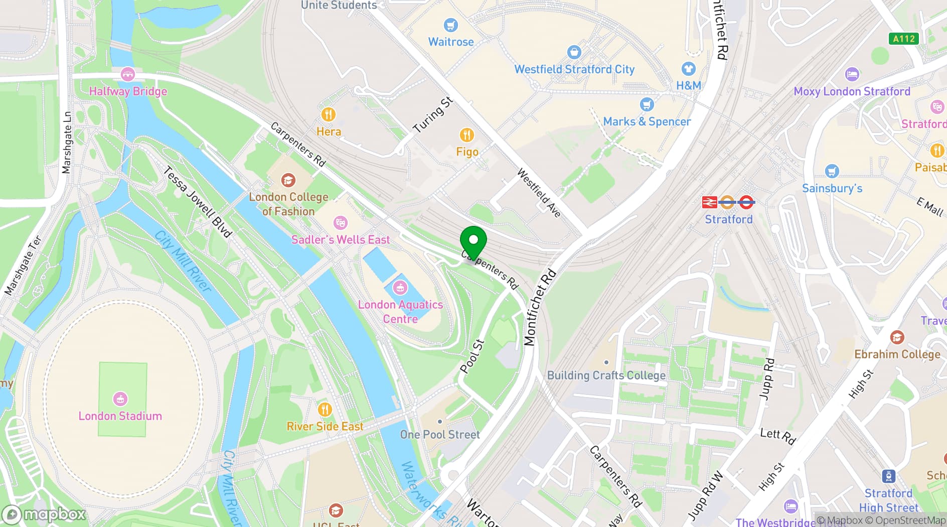 Map showing Sadler's Wells East