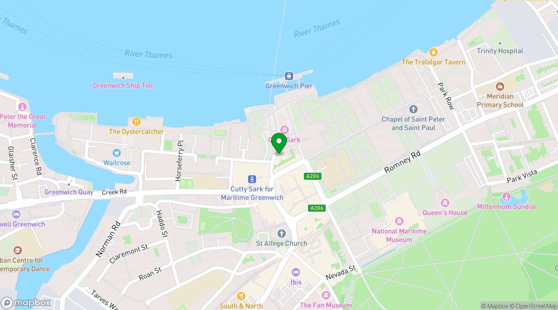 Map showing The Gipsy Moth