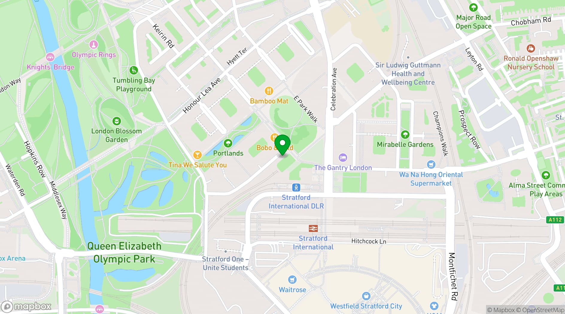 Map showing La Gelatiera