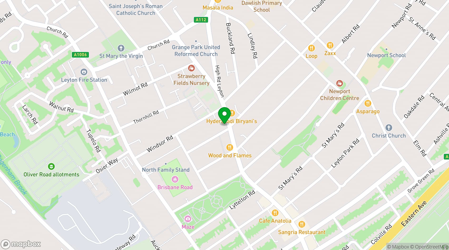 Map showing Orient Lounge