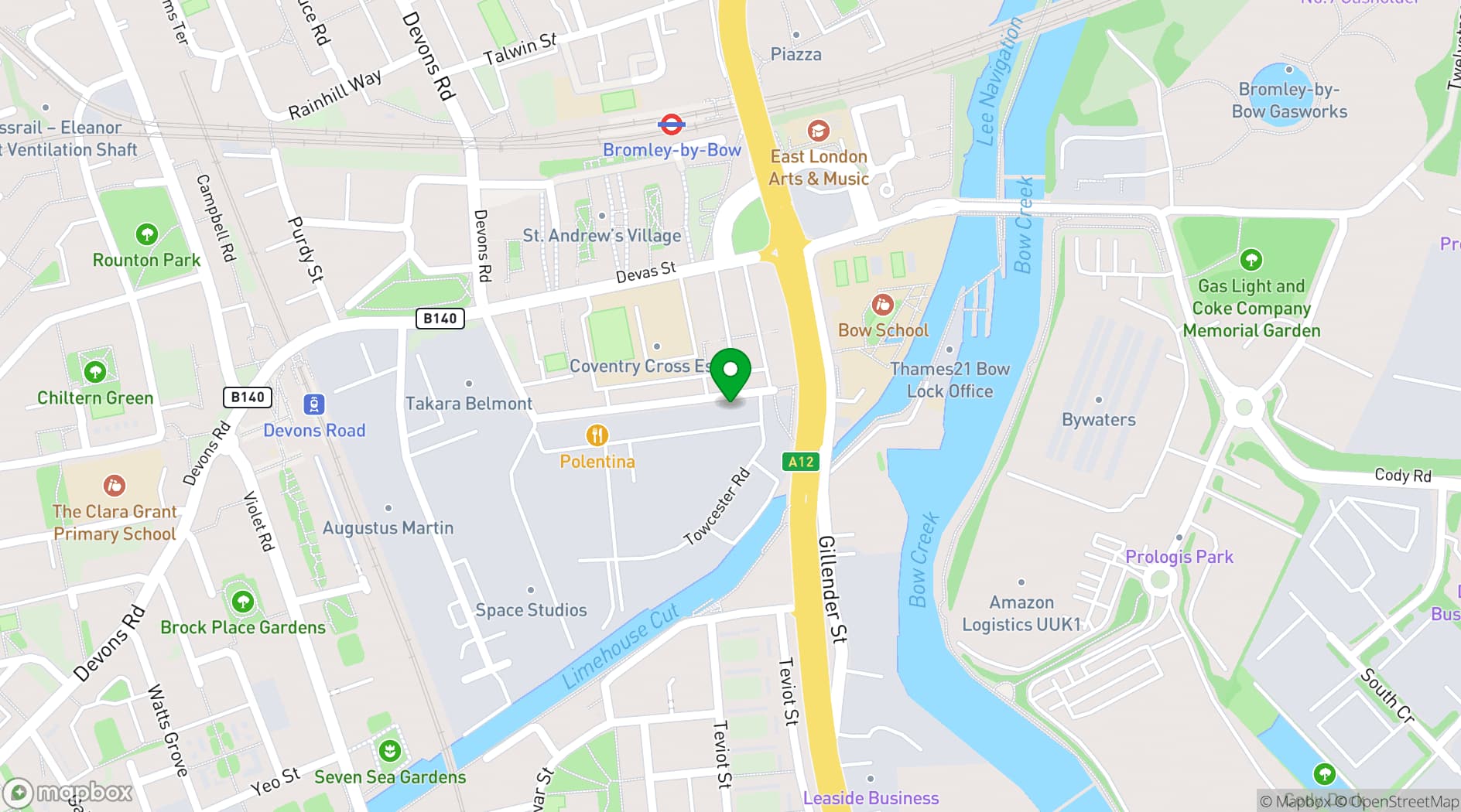 Map showing AUDIO REHAB RECORDINGS