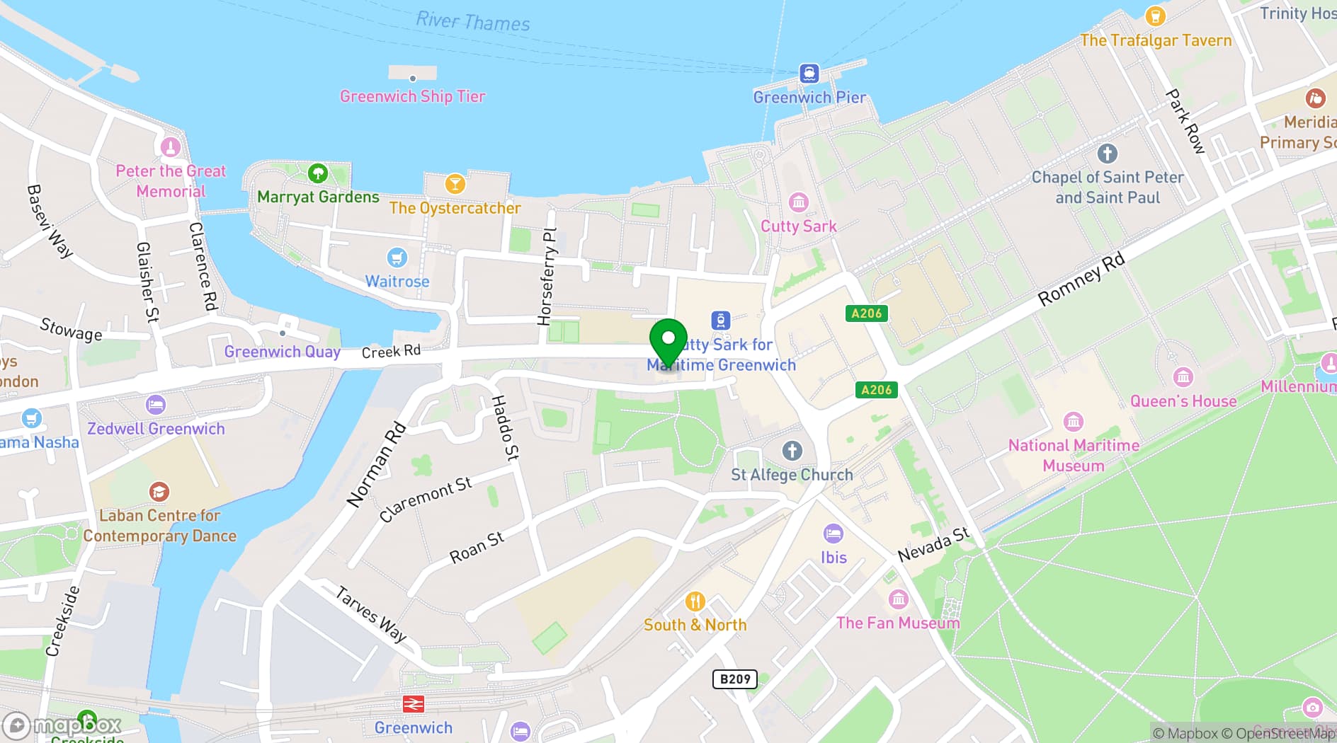 Map showing Up The Creek