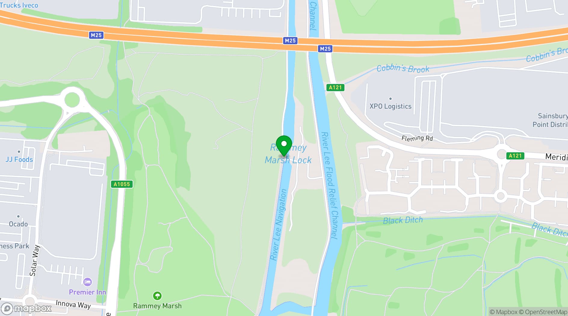 Map showing THE RIVER GARDEN