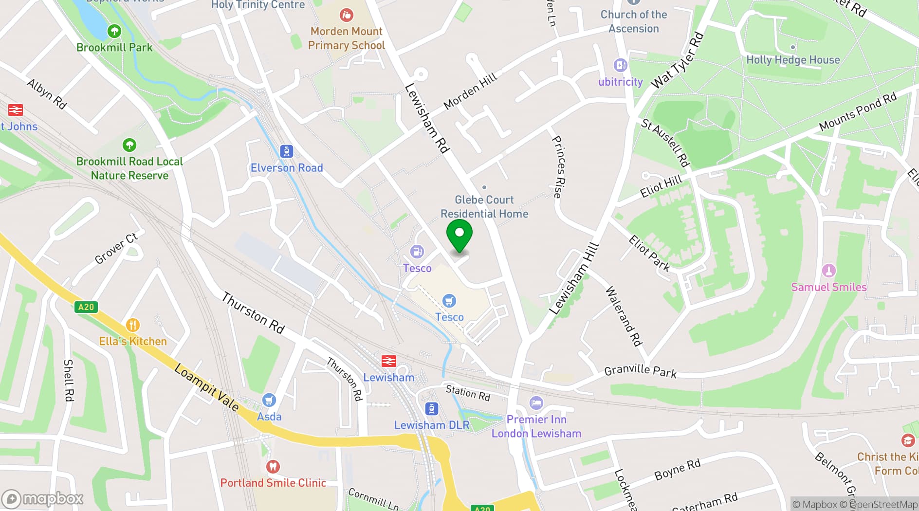 Map showing Orchard Gardens Community Centre