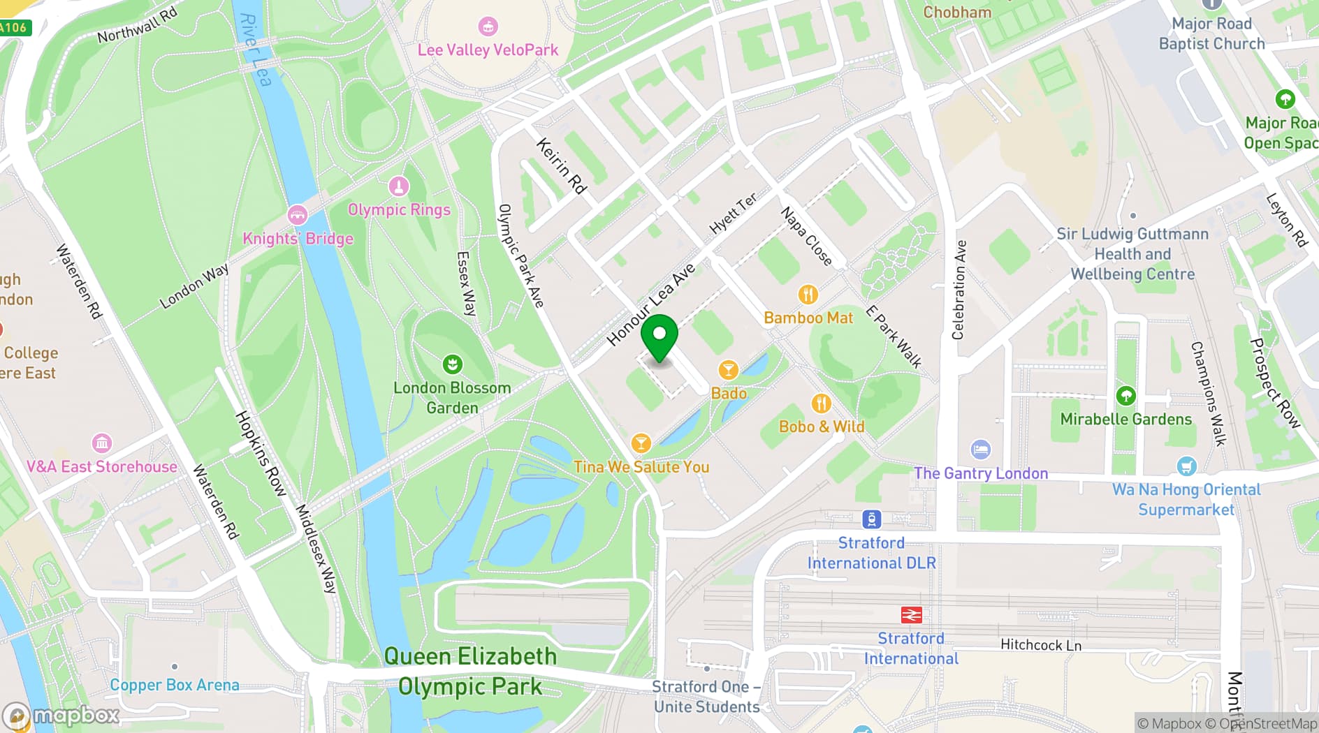 Map showing Timber Lodge