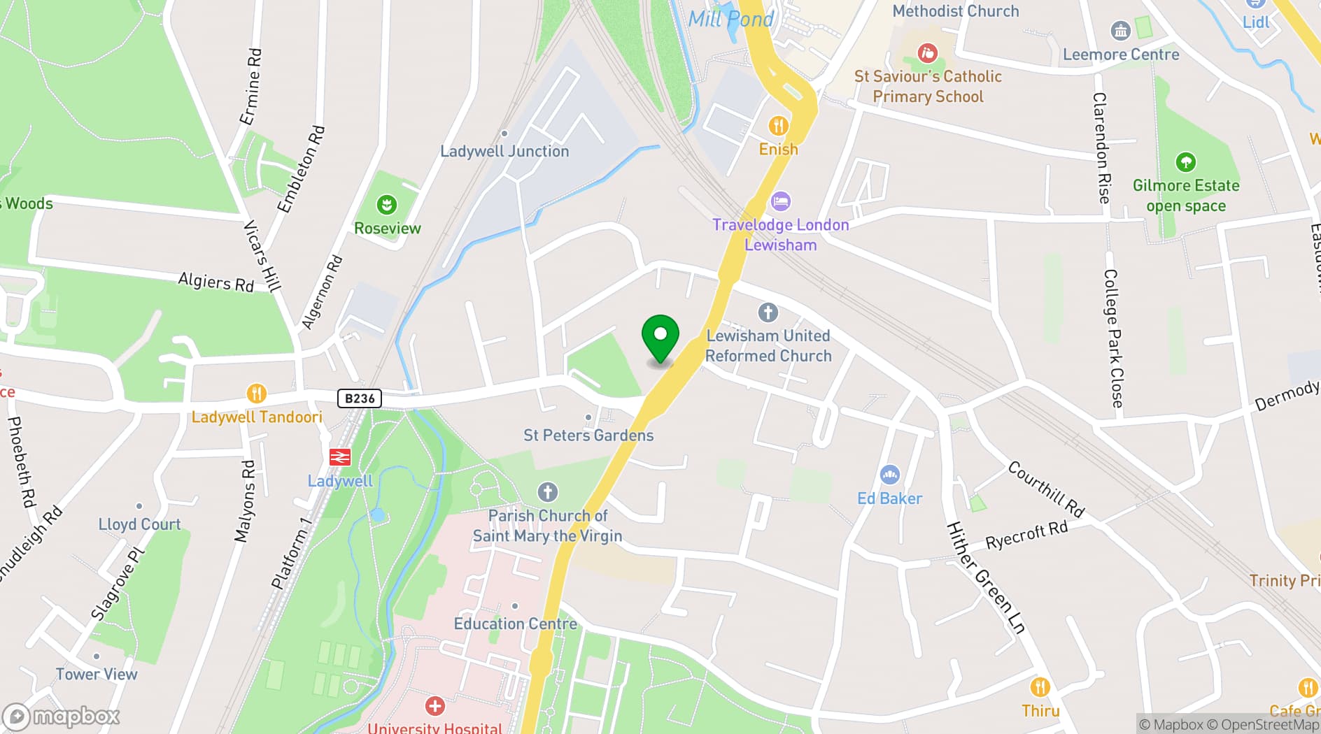 Map showing Fox and Firkin