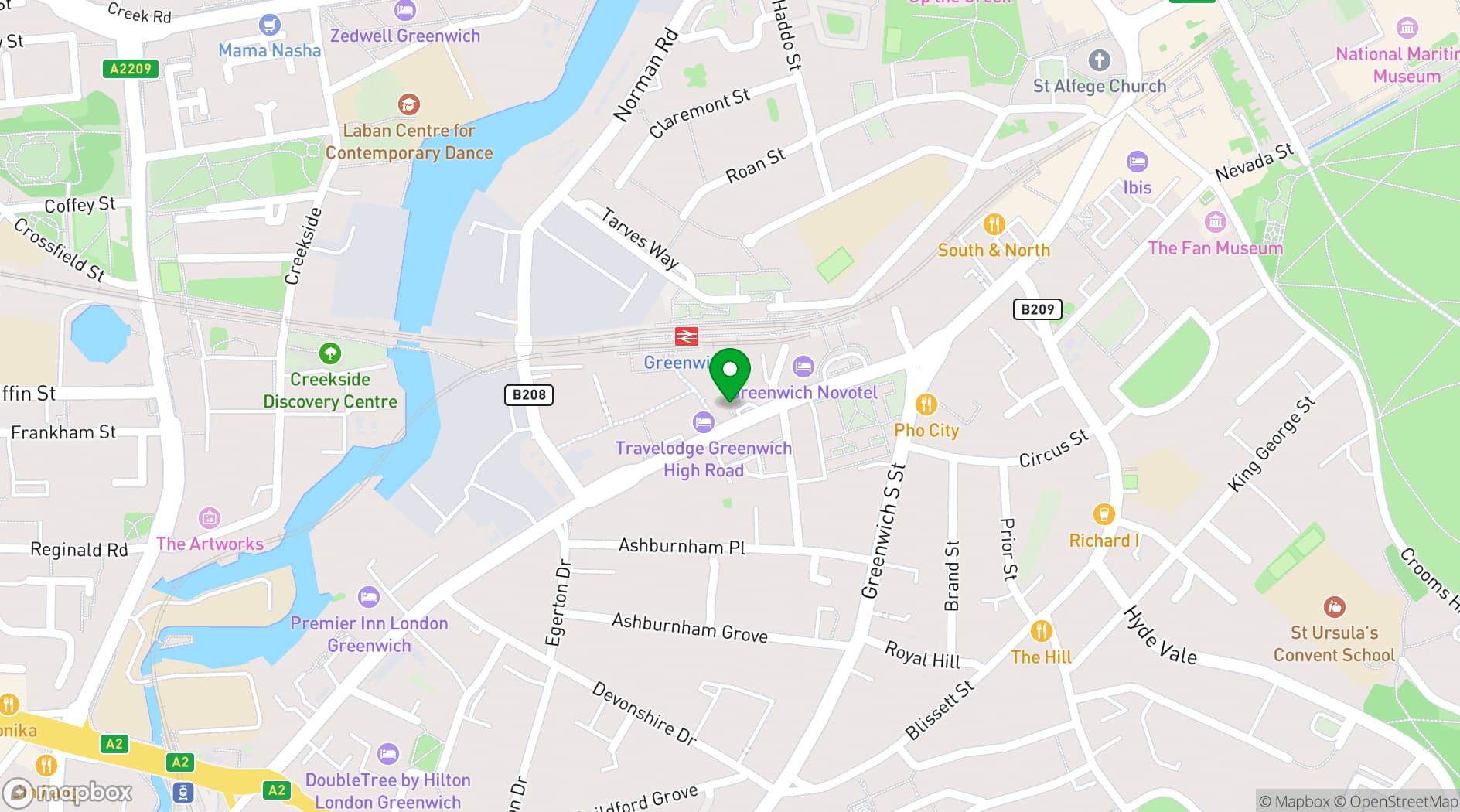 Map showing Davy's Wine Vaults