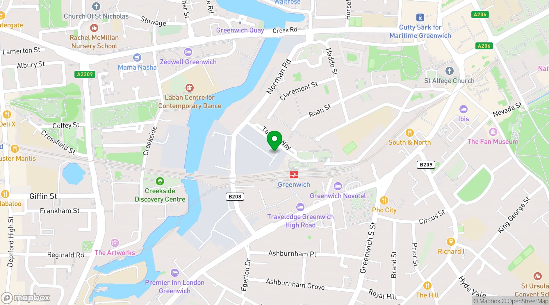Map showing Tribe Urban Studios - Music Studio