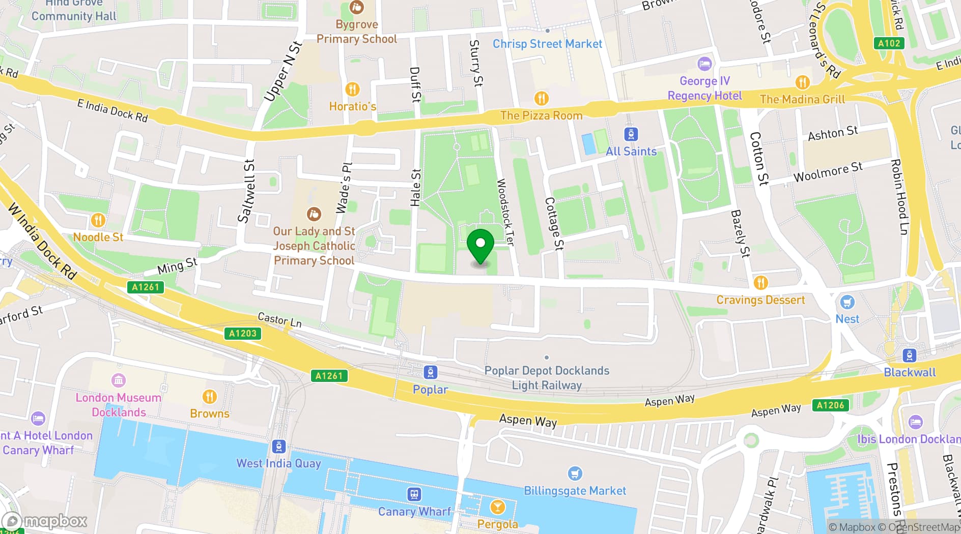 Map showing Splash Community