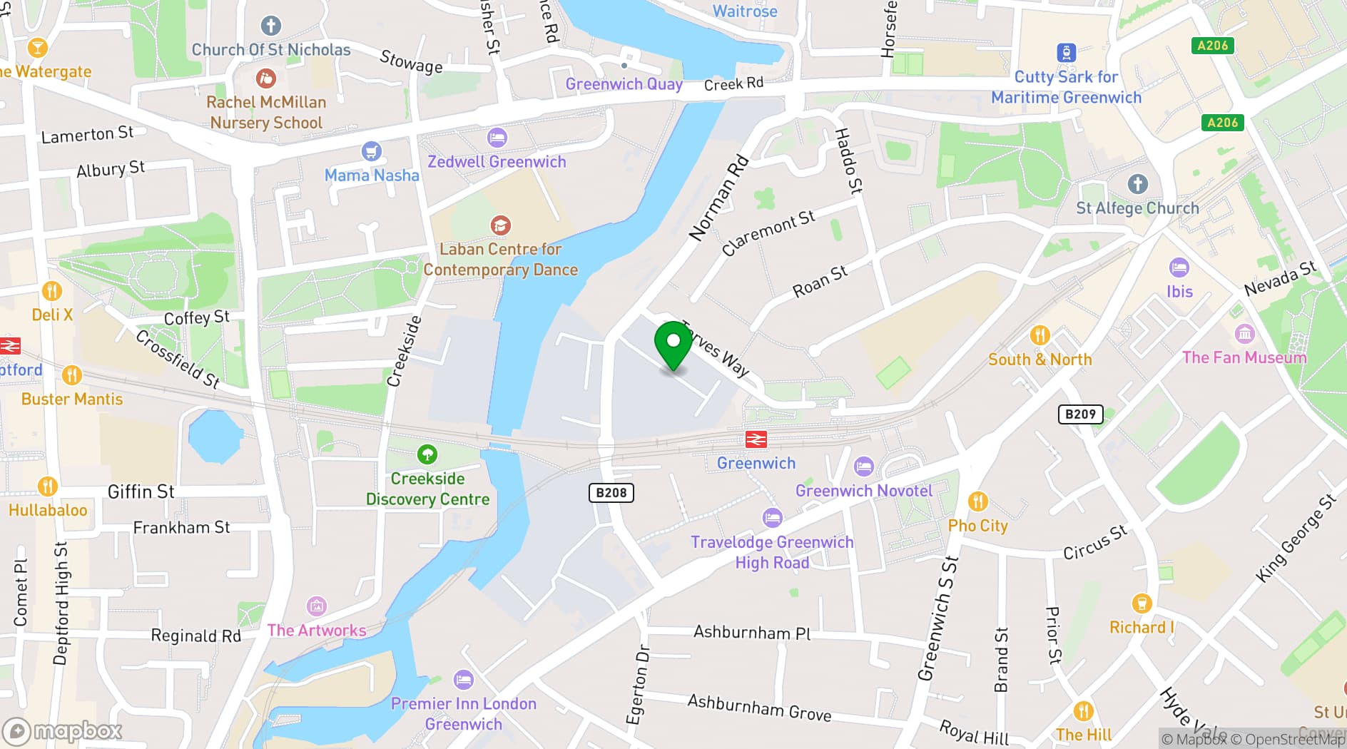 Map showing Tribe Urban Studios - Podcast Studio