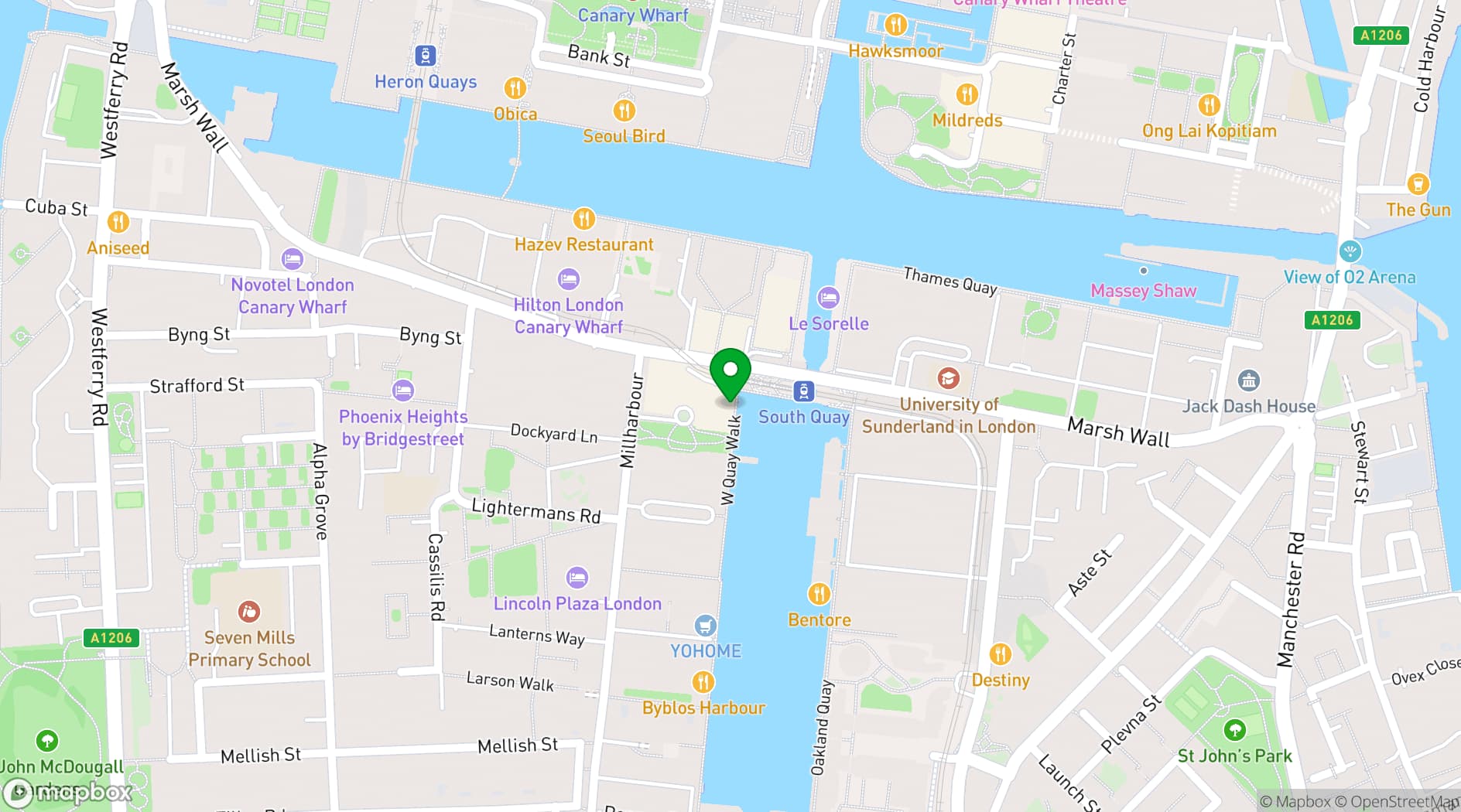 Map showing Capeesh Cucina Italian, Lounge & Sky Bar