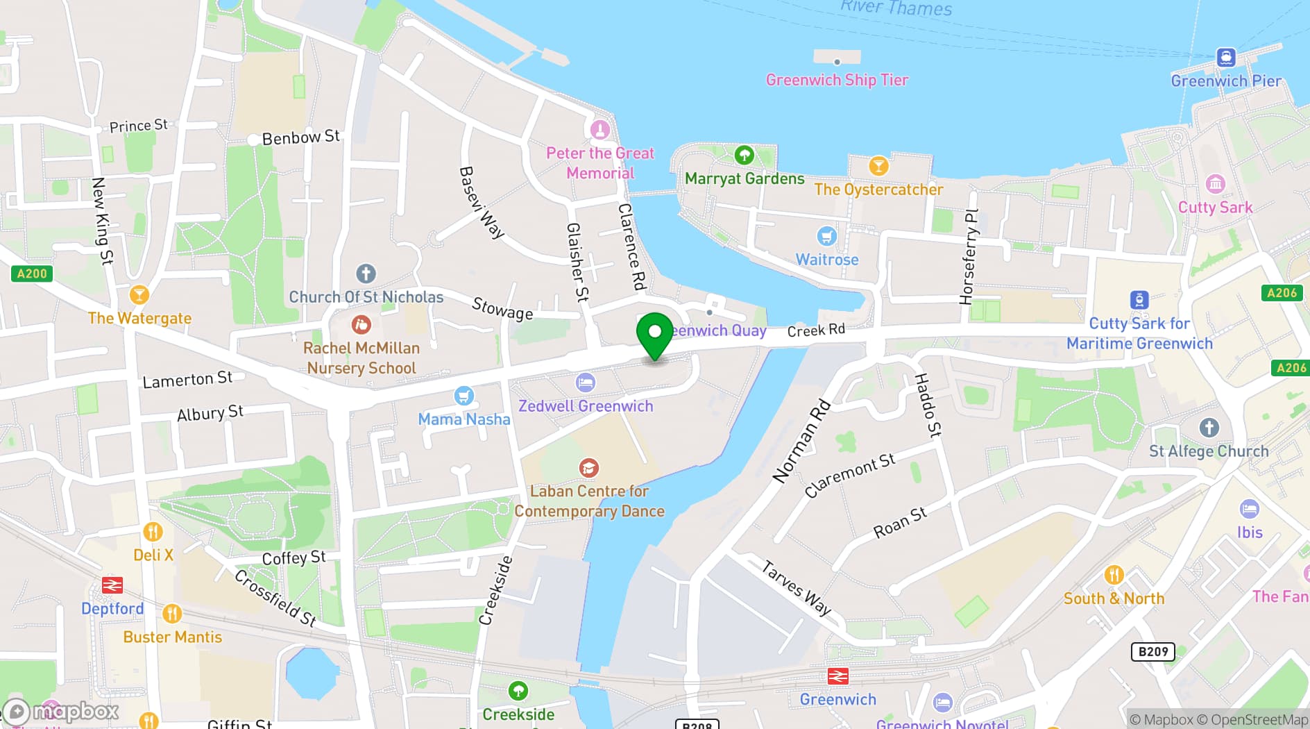 Map showing Meridian Fitness