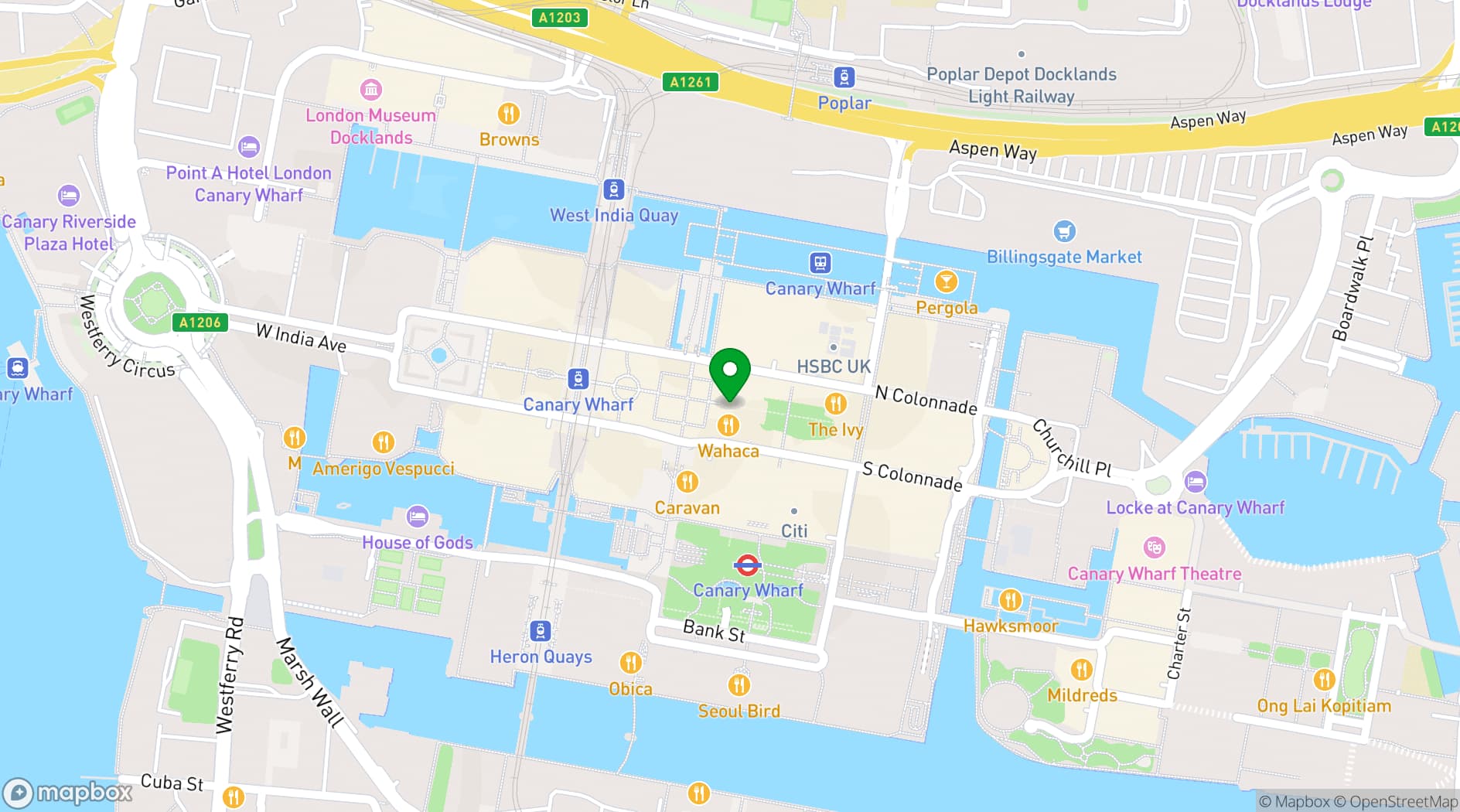 Map showing The Terrace Bar