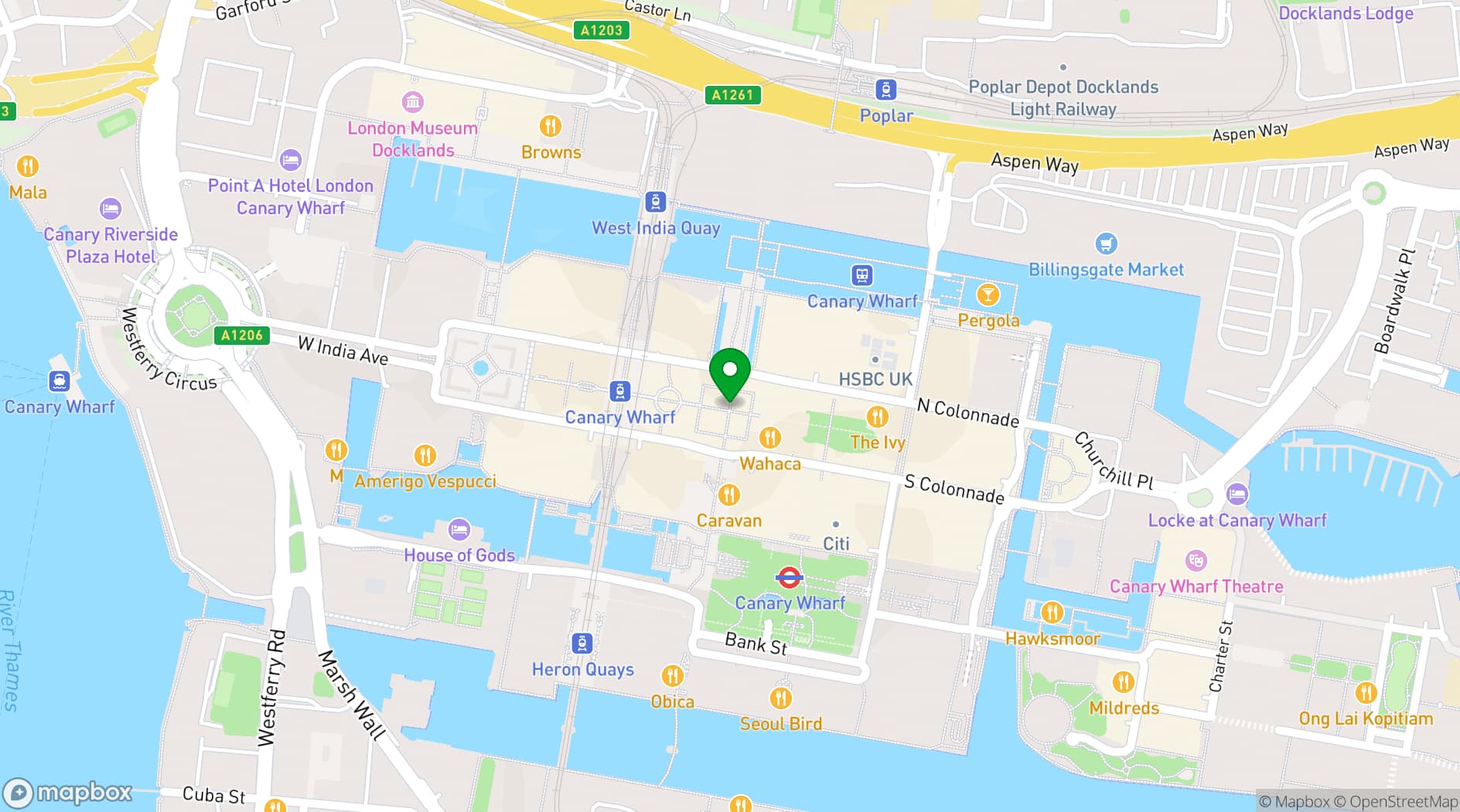 Map showing Level39