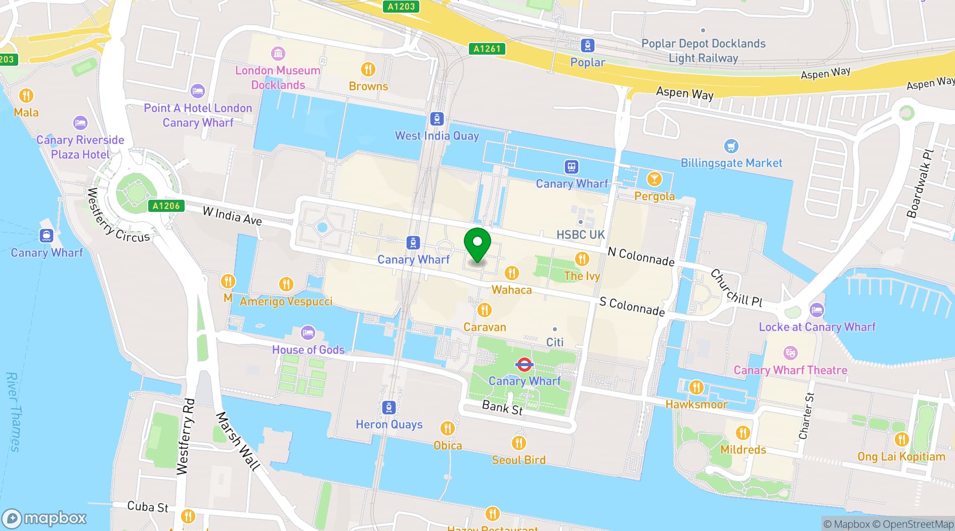 Map showing Canada Place