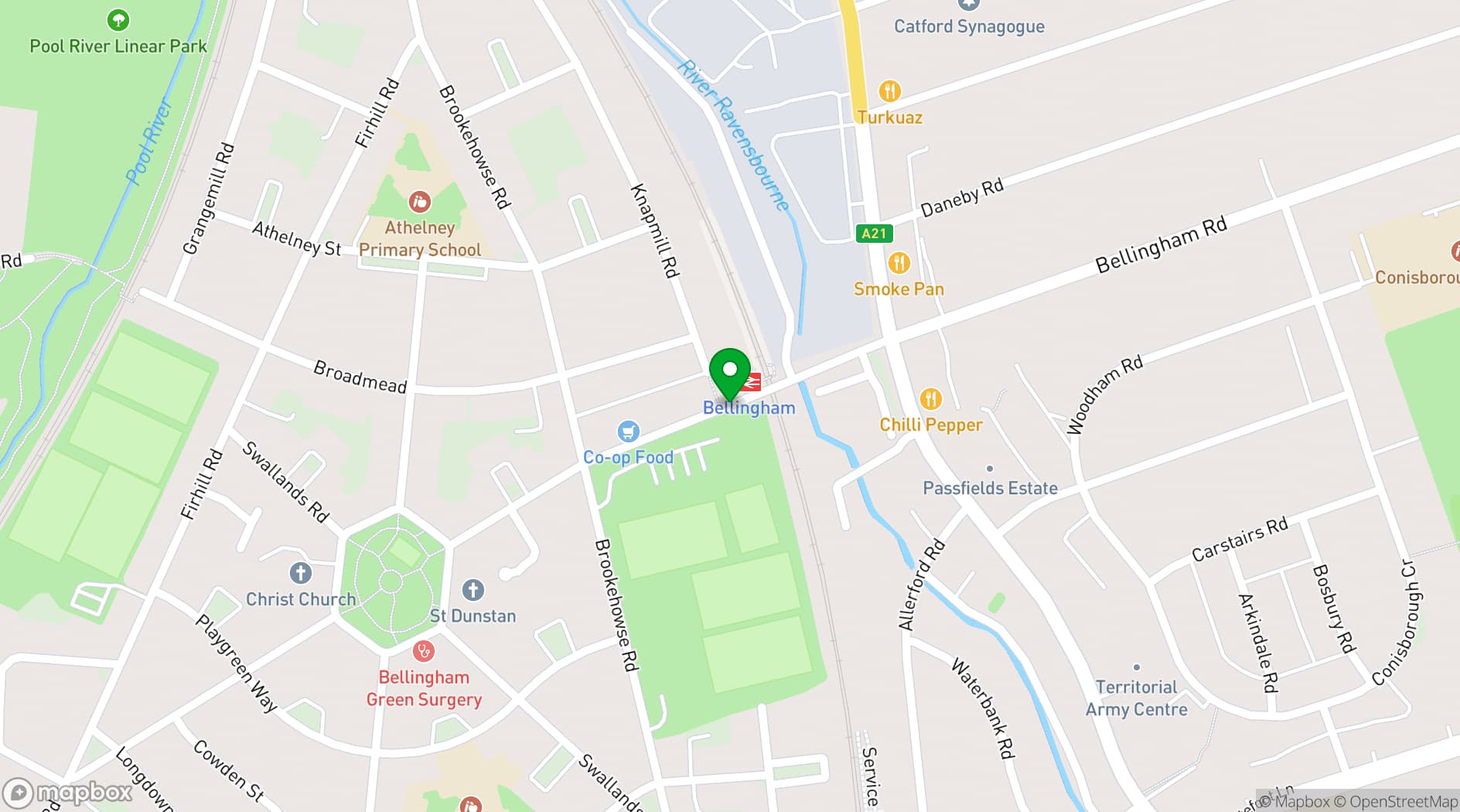 Map showing The Fellowship Cinema