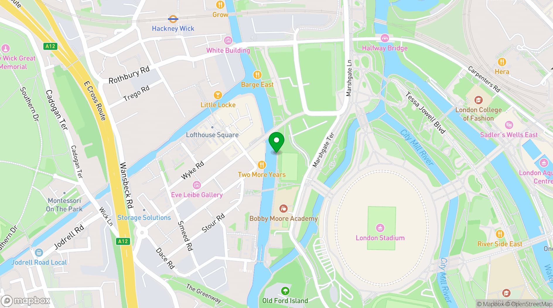 Map showing The Goose