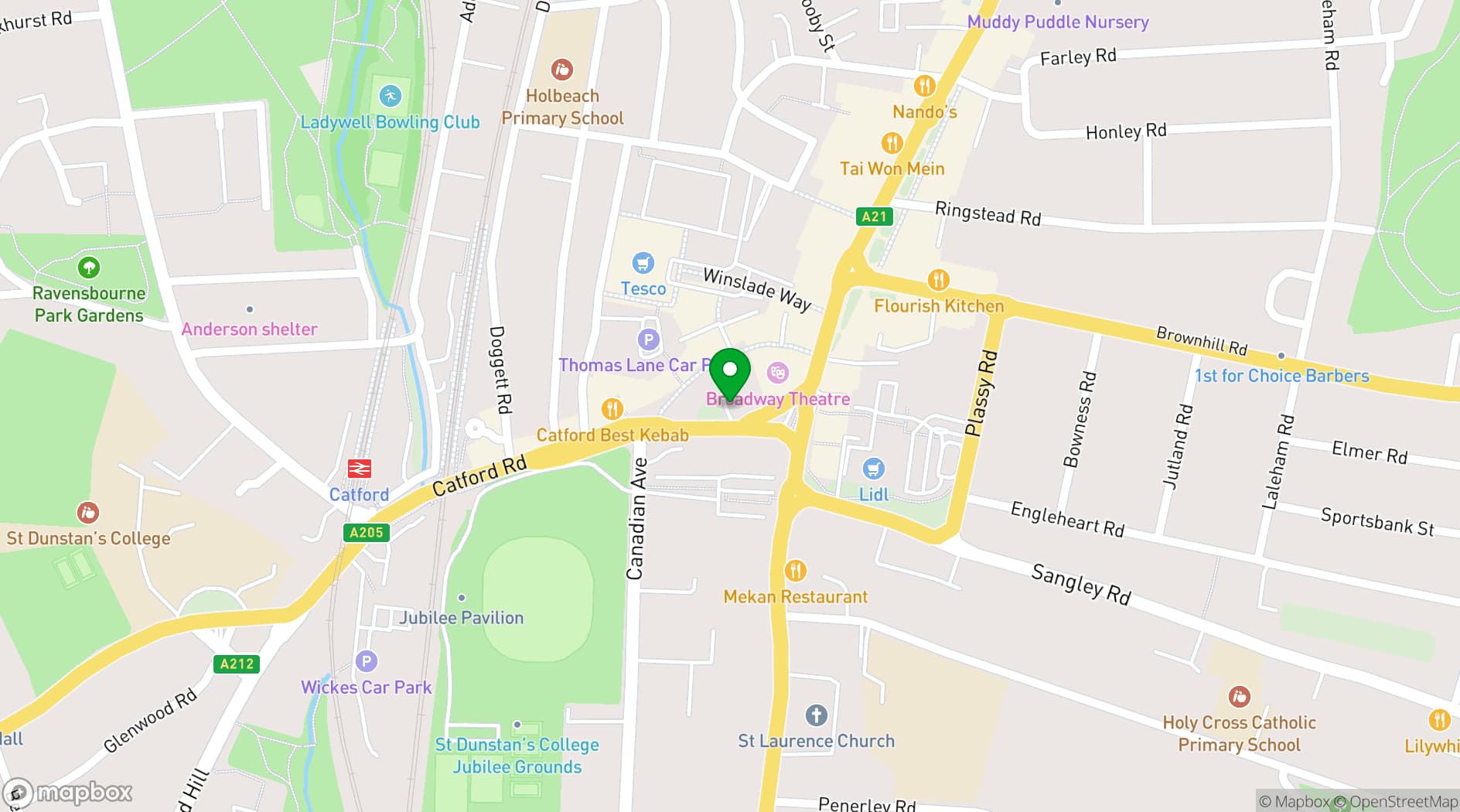 Map showing Civic Suite