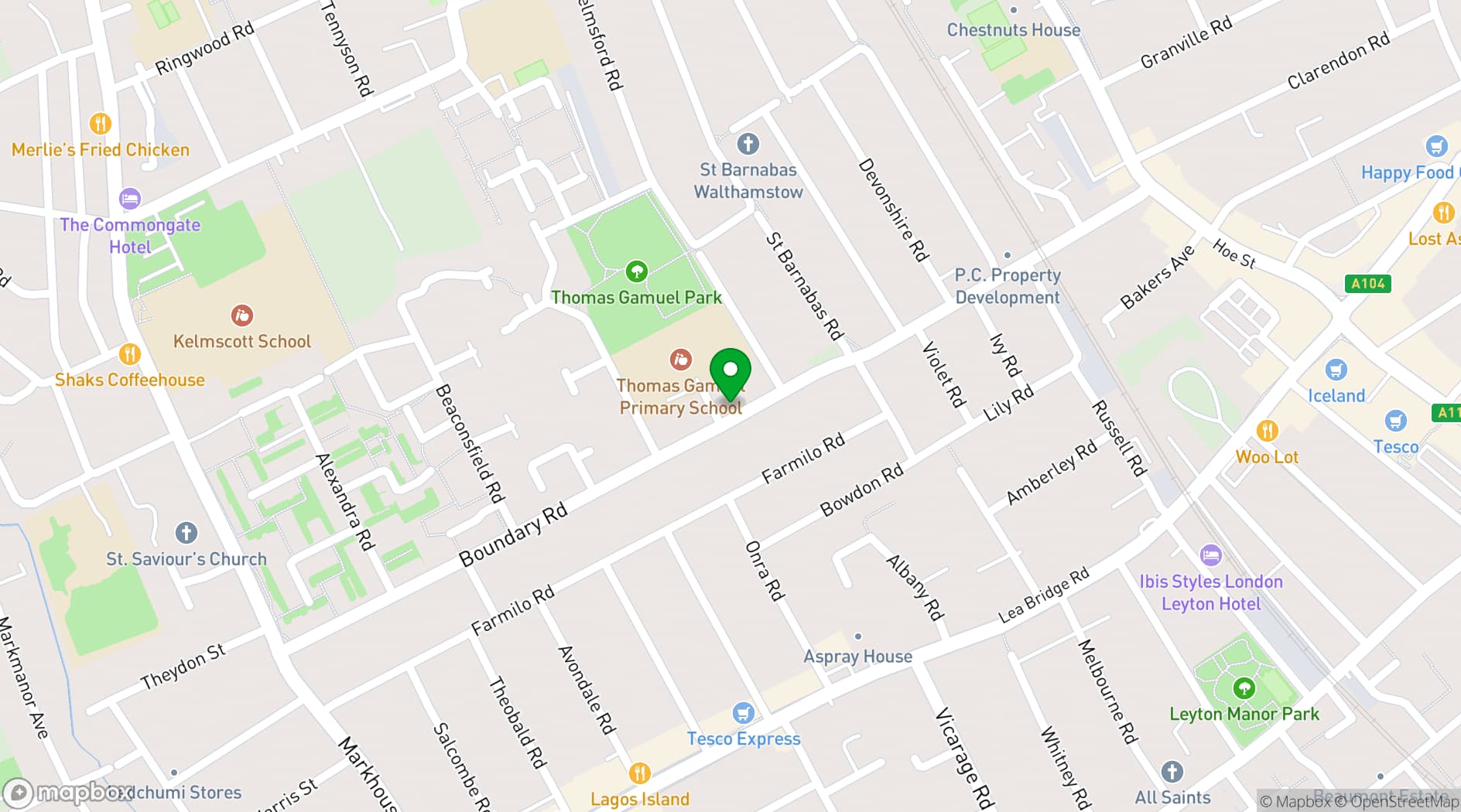Map showing The Rock Event Space