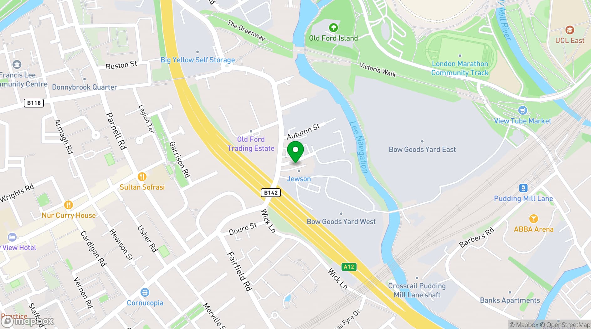 Map showing Wick Lane Studio