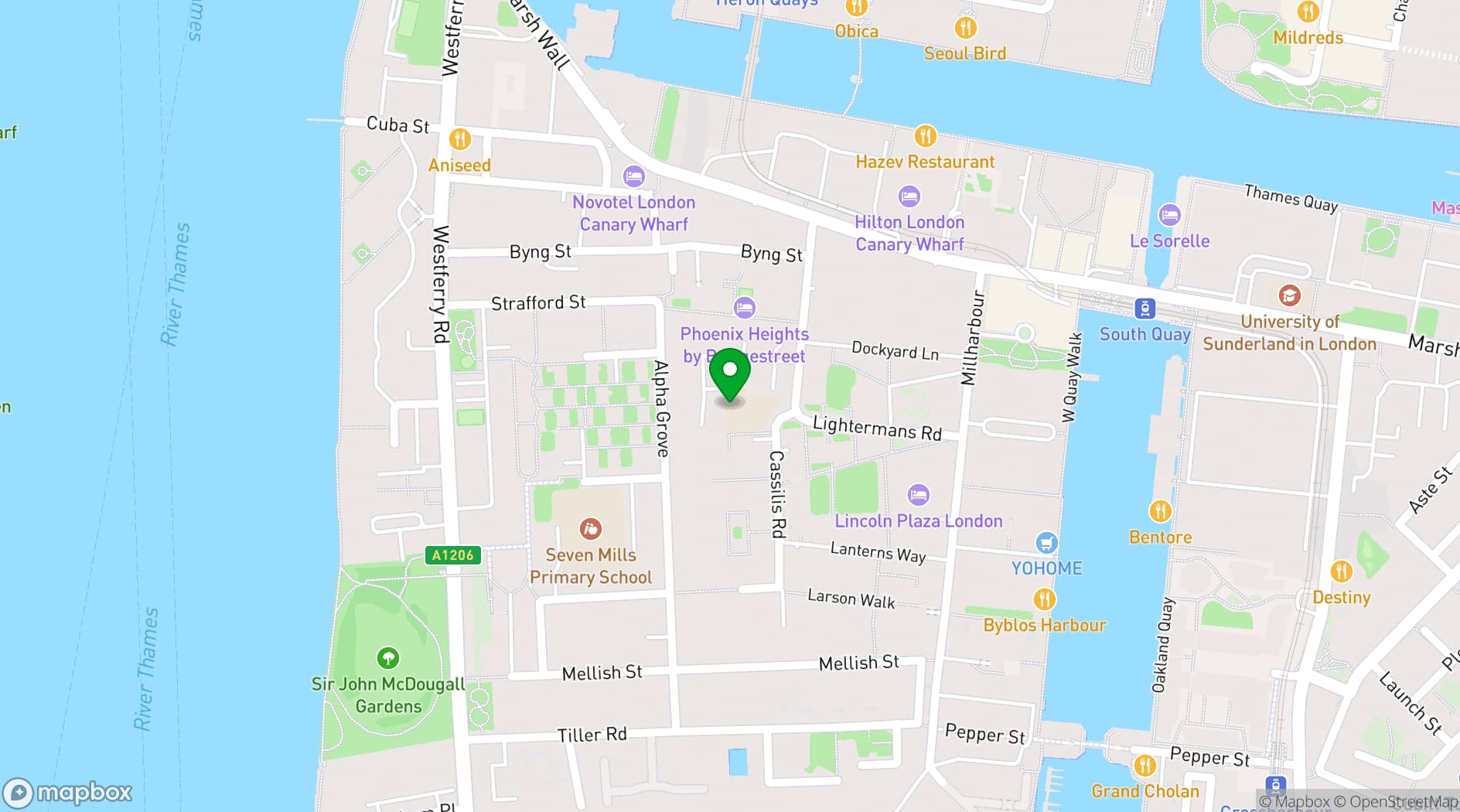 Map showing Party Ingredients