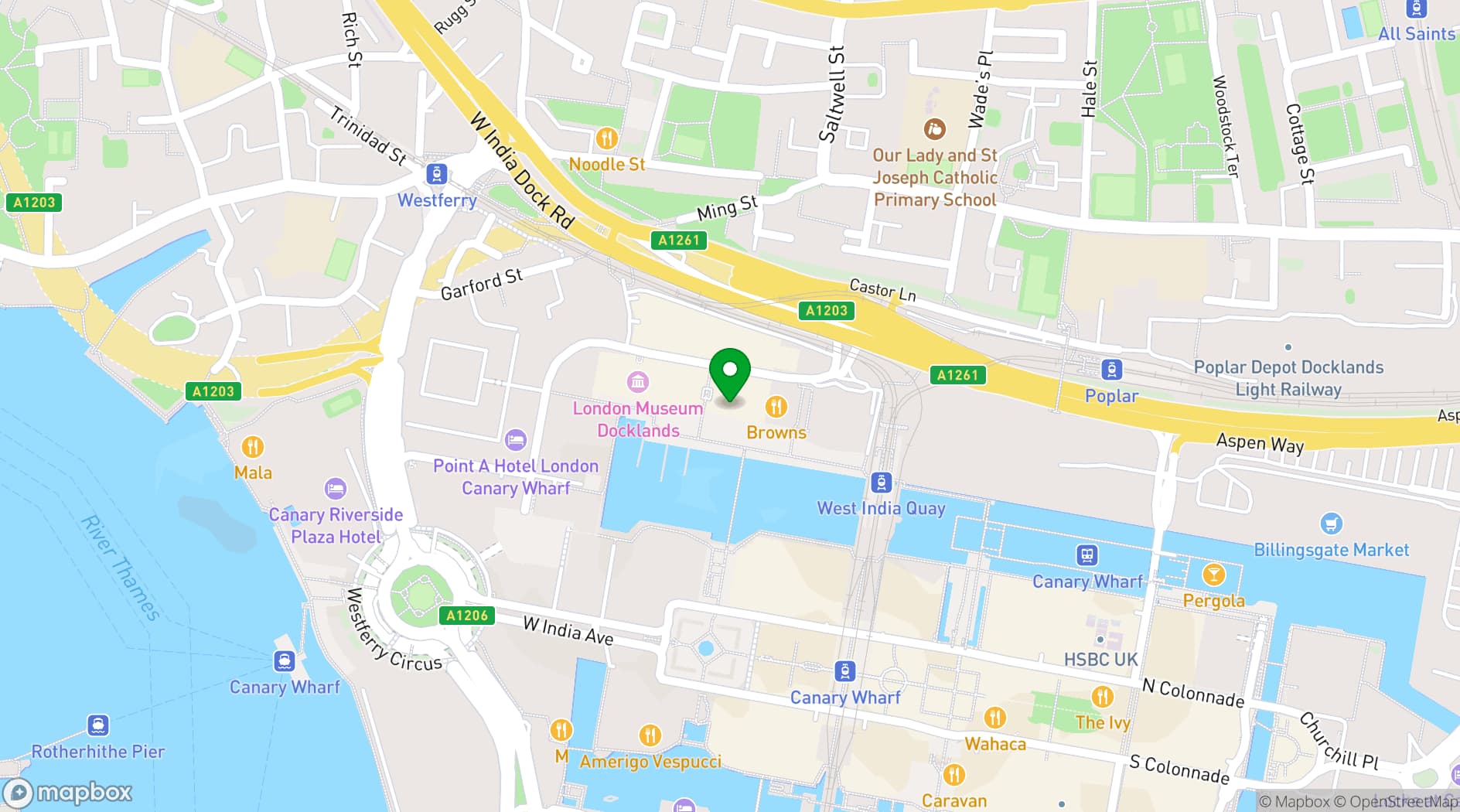 Map showing The Sipping Room