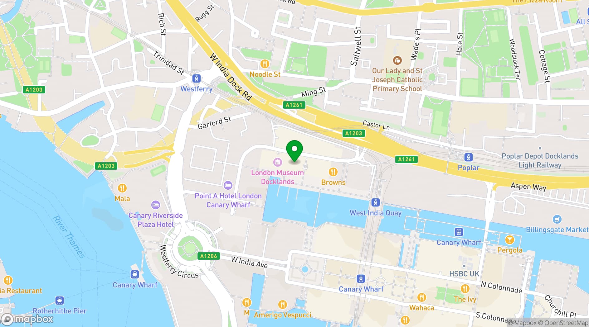 Map showing Ann’s Smart School of cookery
