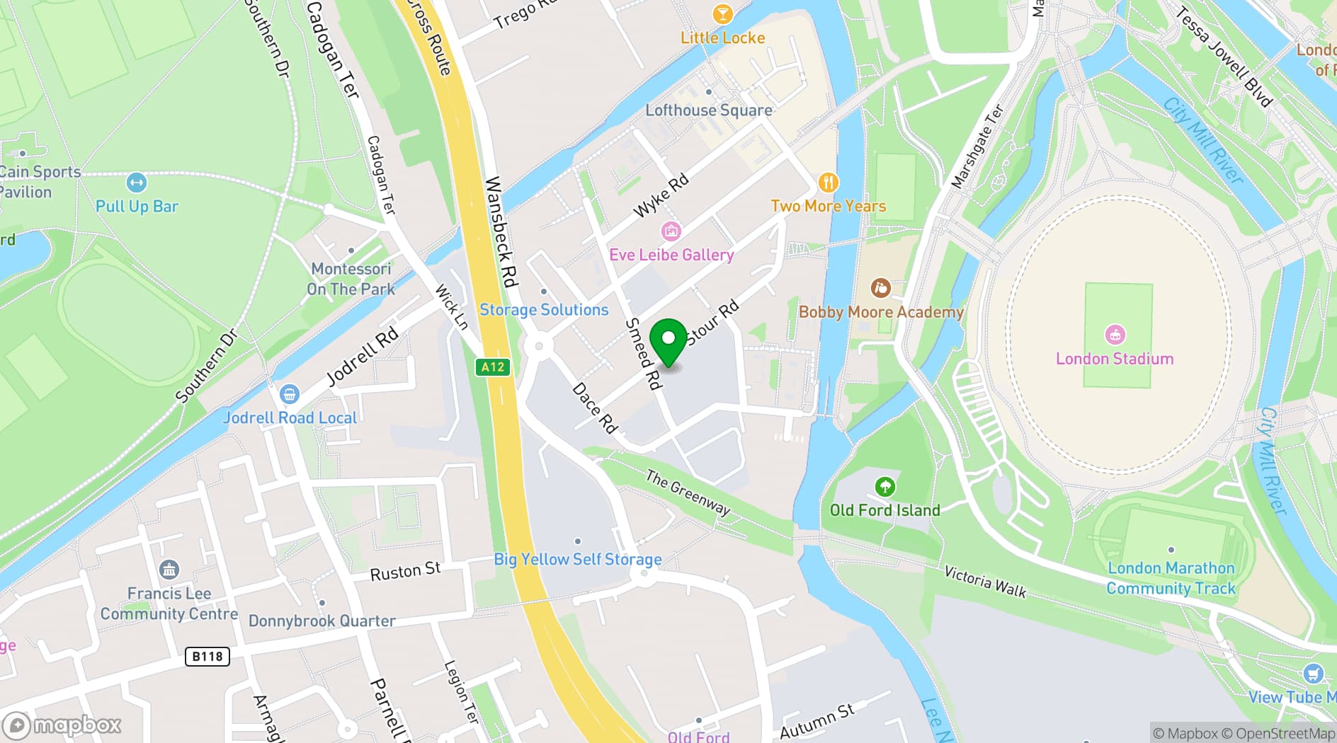 Map showing Shaes London