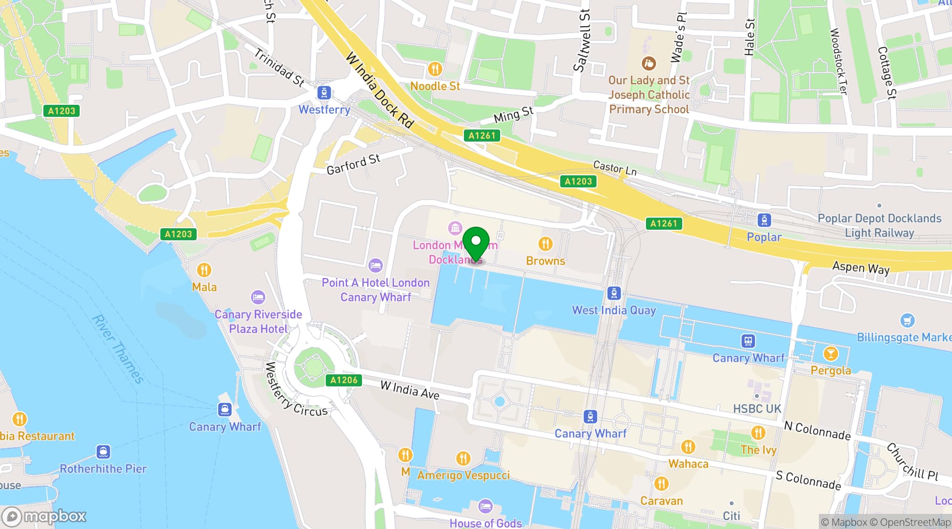 Map showing Skuna BBQ Boat 
