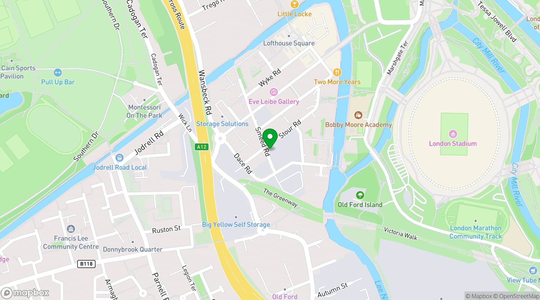 Map showing Plantroom