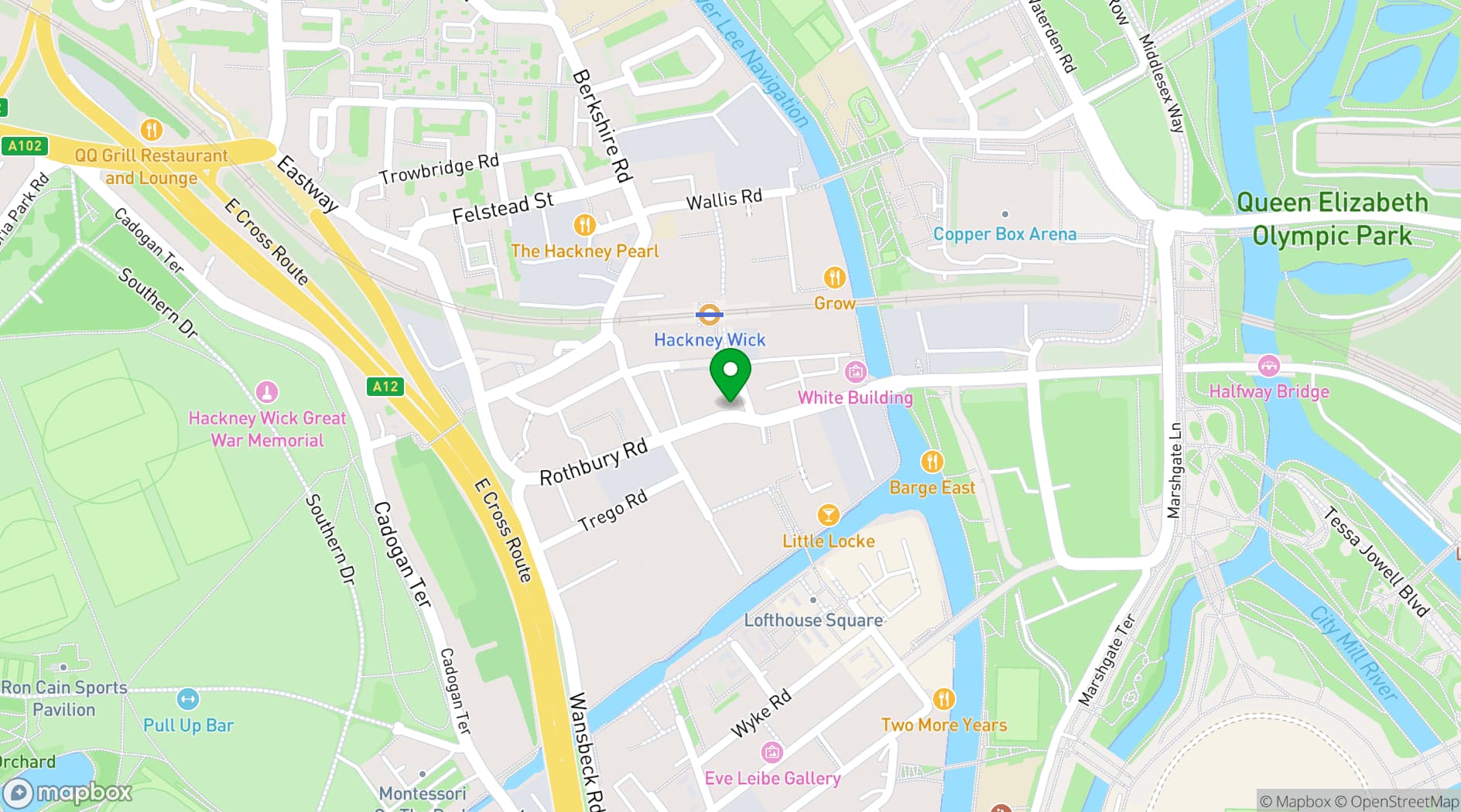 Map showing Hub 67