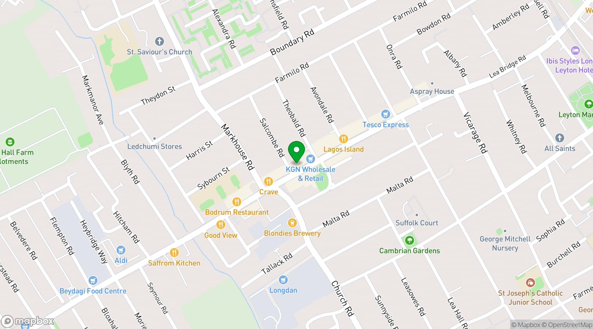 Map showing Kulan Restaurant
