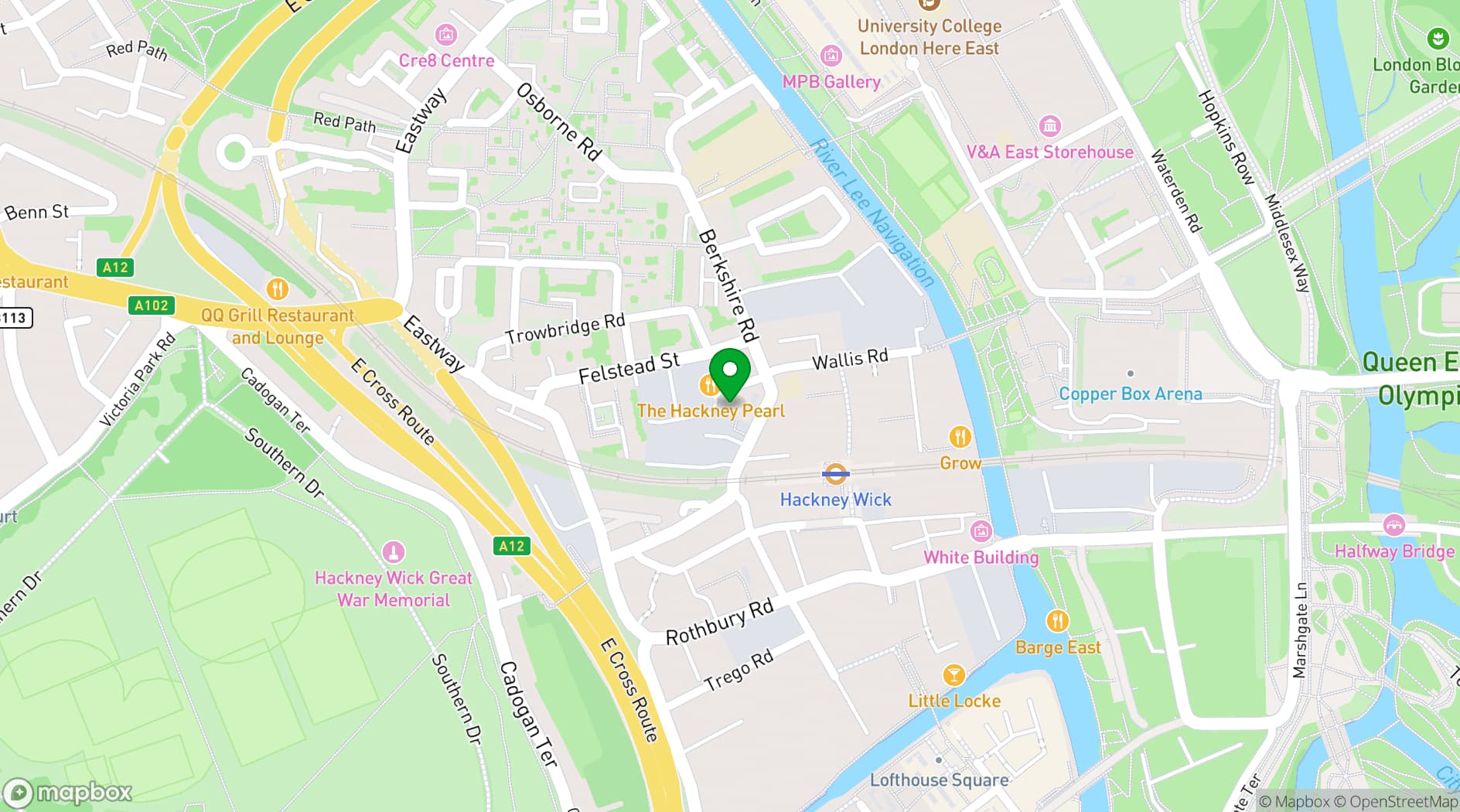 Map showing Open House Hackney