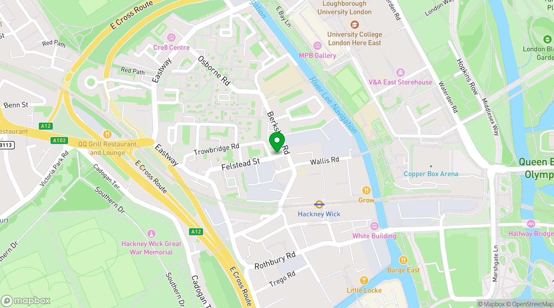 Map showing THE PIRATES HUB