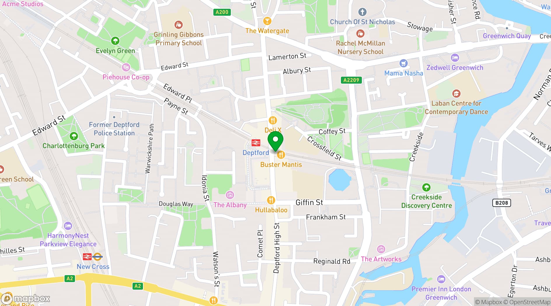 Map showing AFFilms studio 101