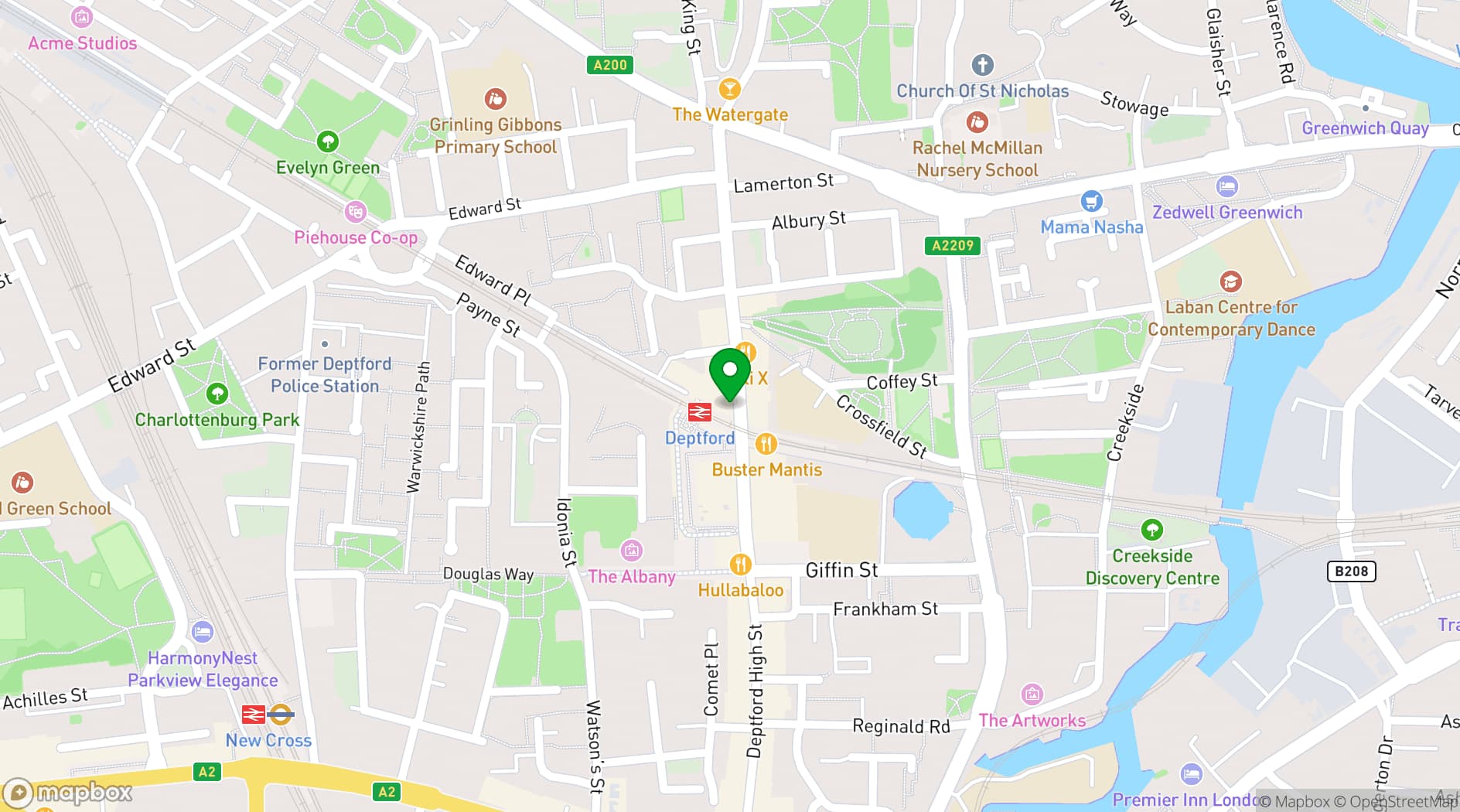 Map showing Badger Badger