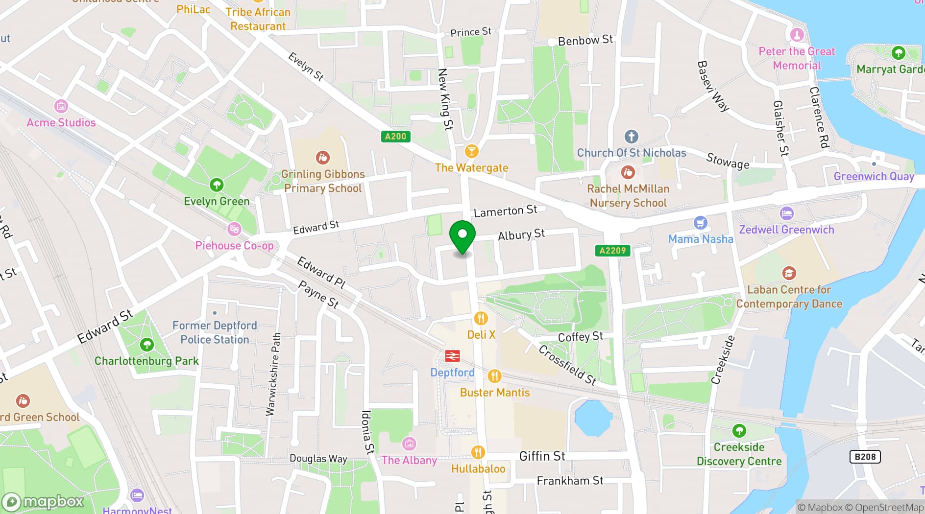 Map showing Sip City Lounge